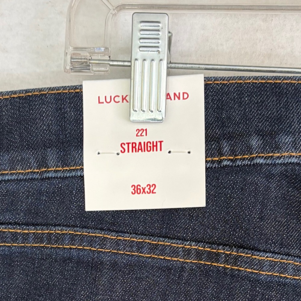 Lucky Brand 221 Straight Jeans Mens 36x32 Dark Wash NEW Advanced Stretch Denim - Picture 6 of 10
